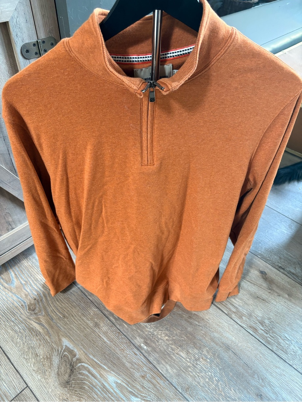 The Normal Brand Men's Orange Quarter-Zip Pullover